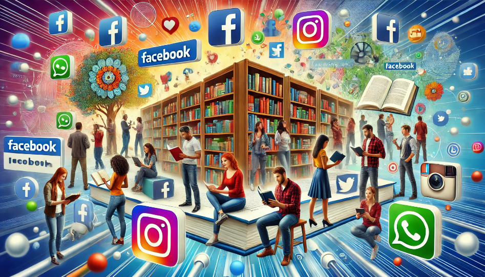 Authors and readers engaging on social media for book promotion